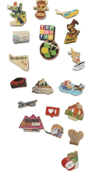 Placchette & Badge: 19 Pins  - Pin - Sammlung siehe Bild – Usato da Wilen b. Wollerau venduto da morethanmusic
