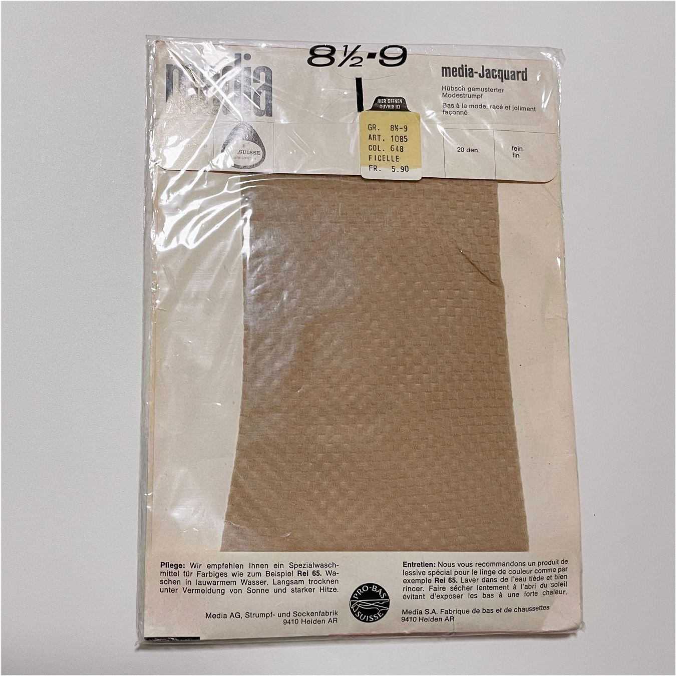 Calze & Collant: Strümpfe media Jacquard gemustert Gr. 8.5-9 Jasmin – Nuovo e nell'imballaggio originale da Brüttisellen venduto da Buxus 2