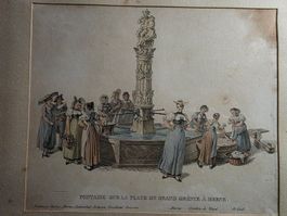 Bild: Fontaine sur la Place du grand Grénie à Berne  Brunnen