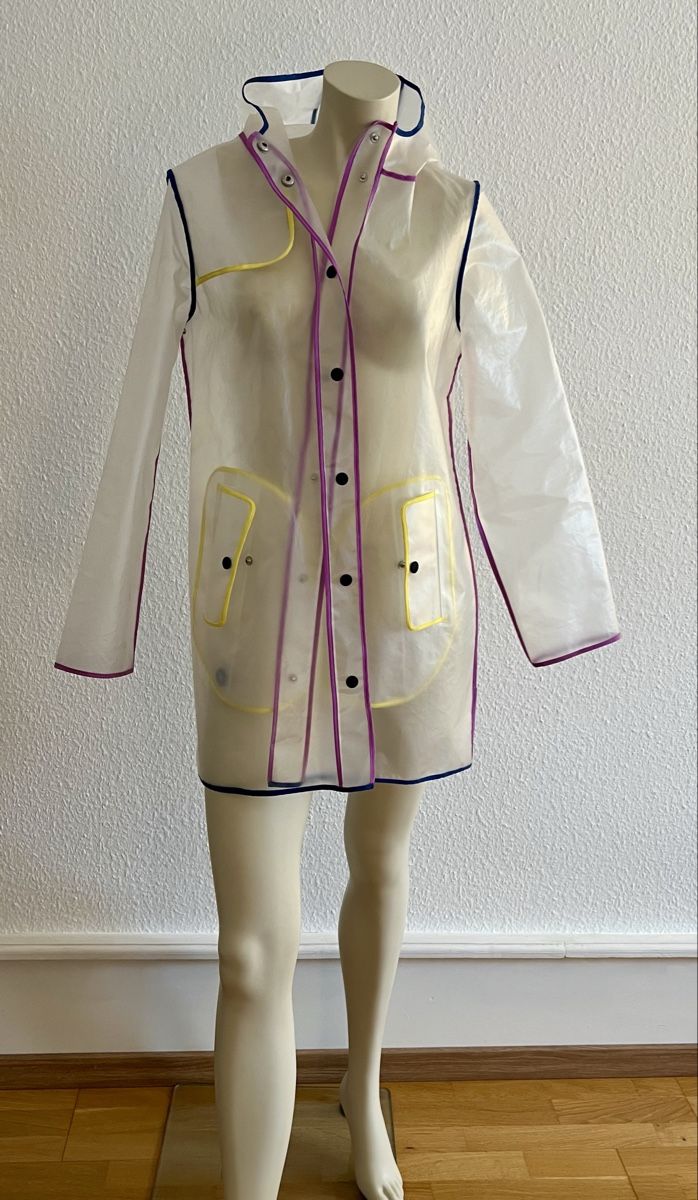 Giacche: Tolle Frogbox Regenjacke, Gr. 36, transparent bunt – Nuovo (secondo la descrizione) da Basel venduto da Bettybooo