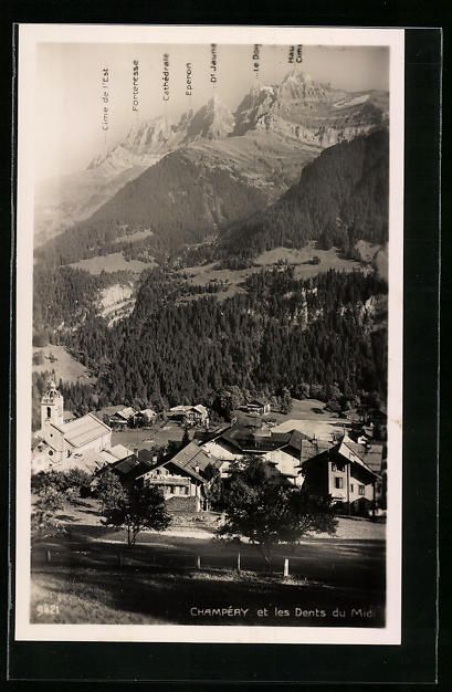 Cartoline postali: Champéry, Panorama et les Dents du Midi – Usato da Berlin venduto da bartko-reher