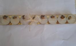 Lot de 8 bougies réchaud anges neuves/8er-Set Engel-Teelicht