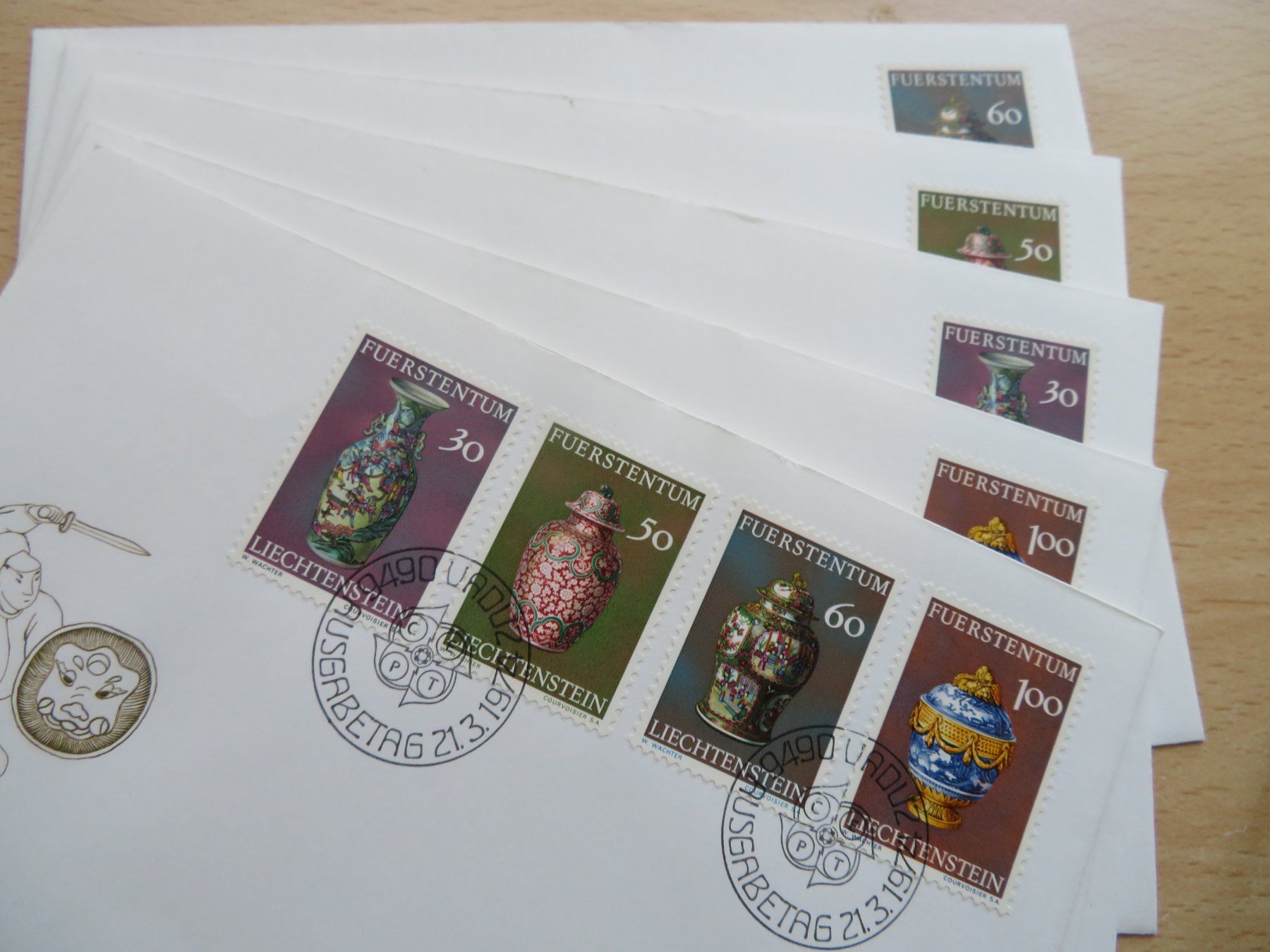 Alle Briefmarken: Liechtenstein FDC 1974 – Gebraucht aus Untereggen von Geobrocki 6