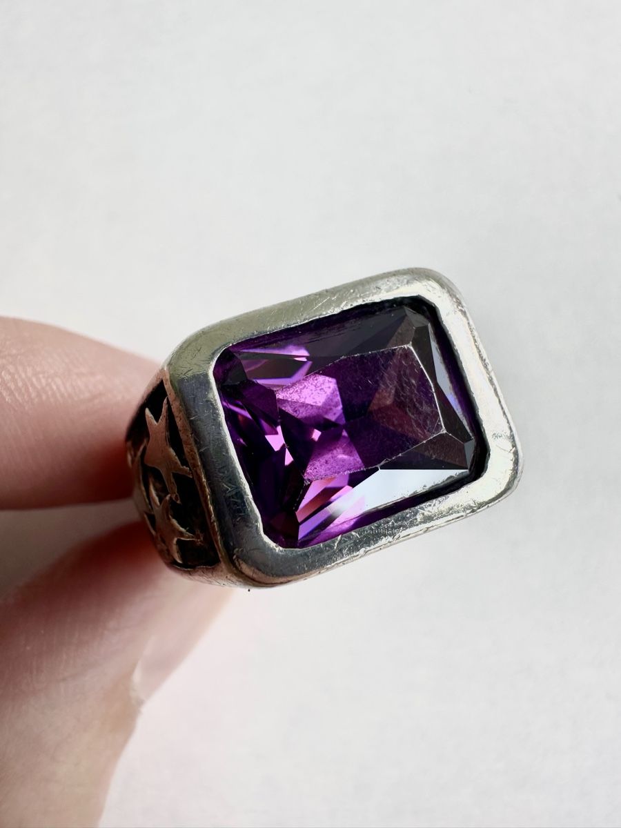 Anelli: Silberring 925 mit violettem Stein / Silverstar / Gr. 57 – Usato da Bern venduto da neon317 1
