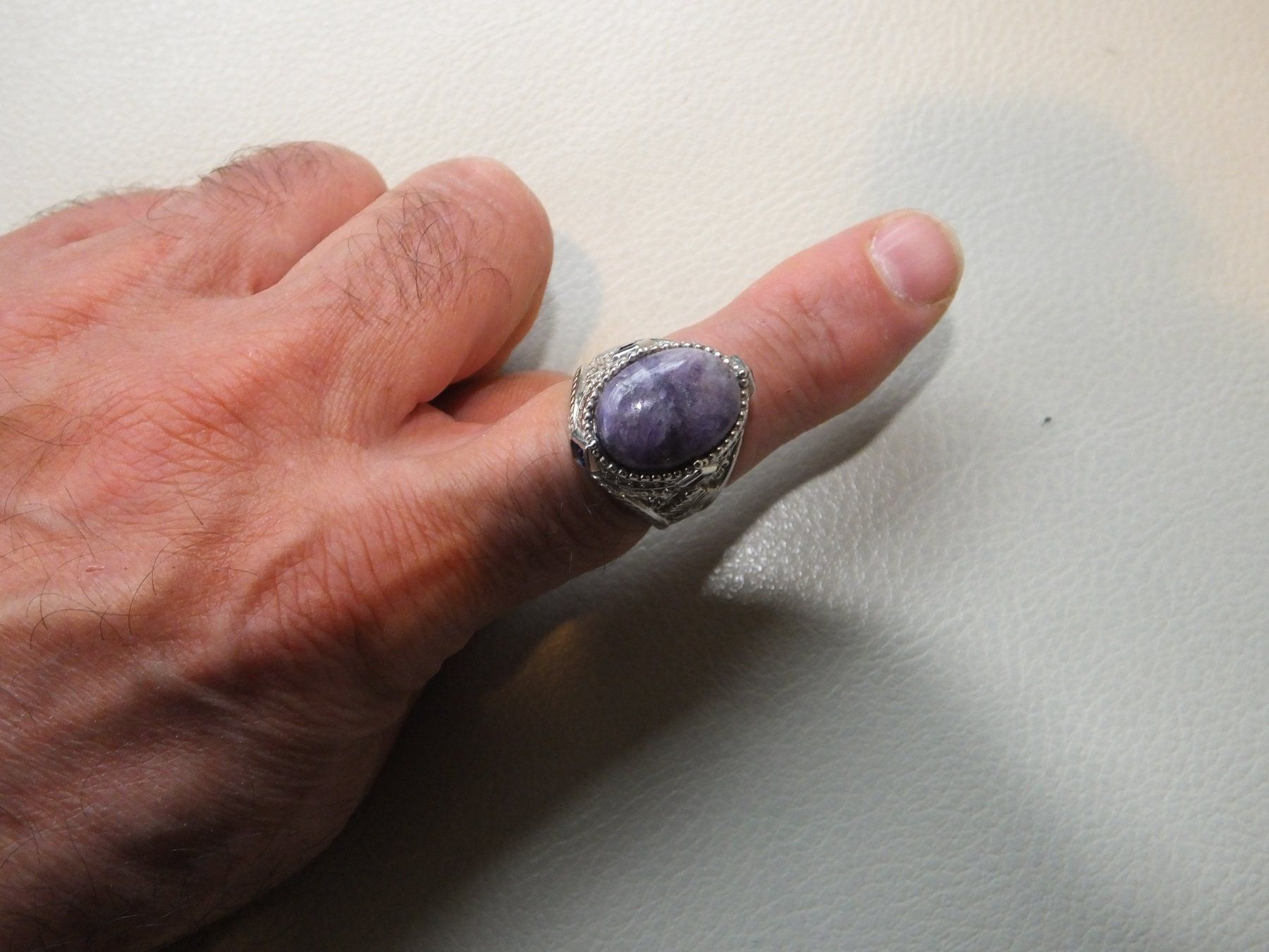 Anelli: Herrenring mit Echtem Saphir Stein – Nuovo e nell'imballaggio originale da Unterentfelden venduto da l654321a 2