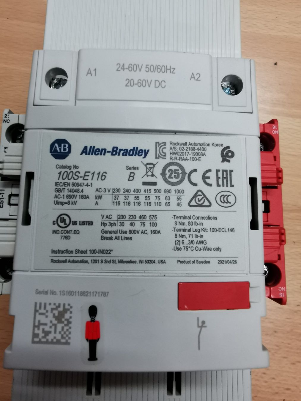 Componenti elettronici: Allen-Bradley 100S-E116 Schütz – Usato da Niederlenz venduto da Chevy_V8 1