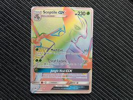 Pokemon Sceptile GX Rainbow Lost Thunder Near Mint