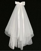 NEUER Braut Schleier Weiss 70cm mit Haarkamm - 223156