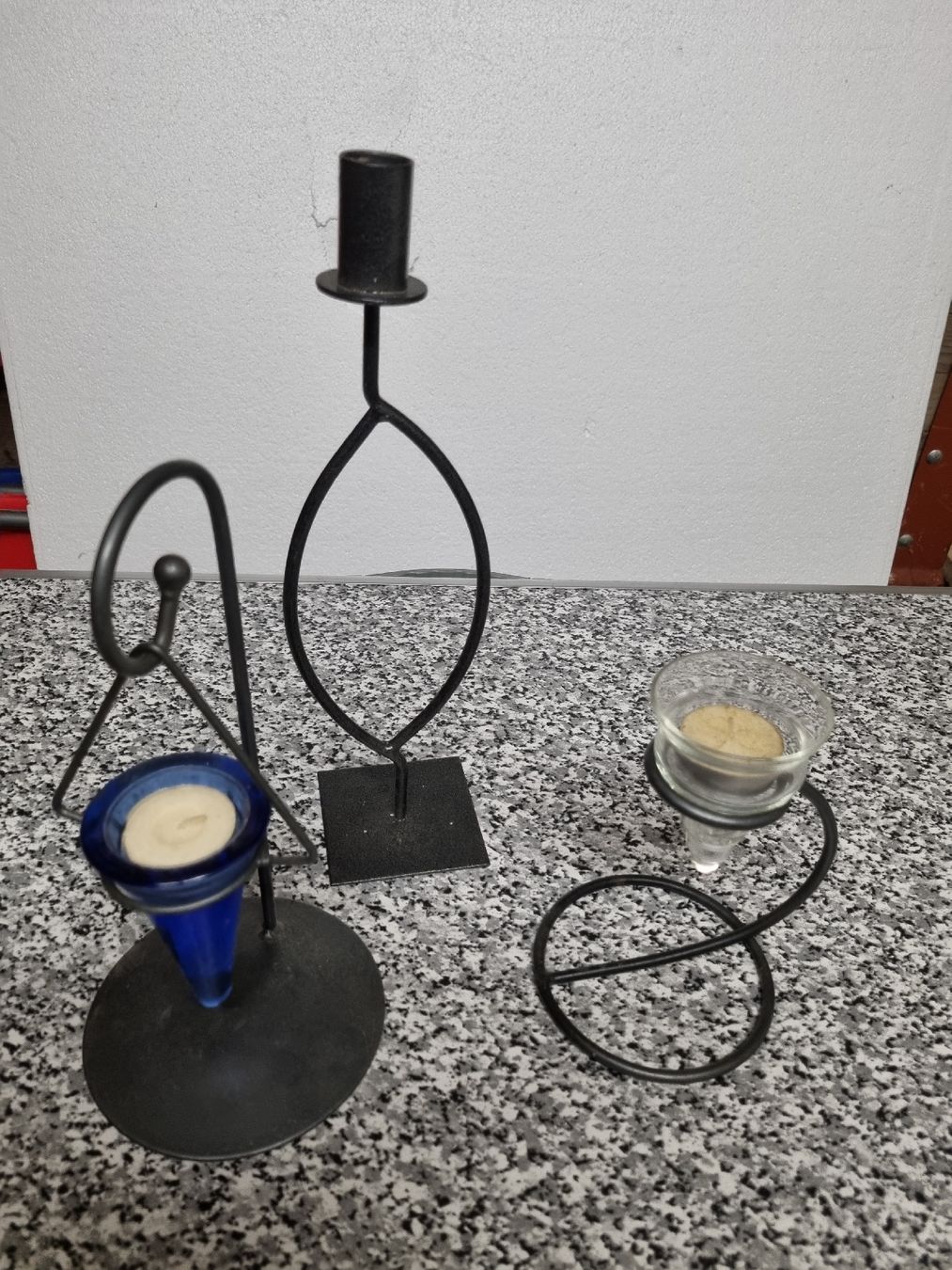 Portacandele: 3 Kerzenständer aus Metall – Usato da Illighausen venduto da Flomi50
