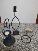 3 Kerzenständer aus Metall