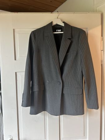 Tally Weijl Blazer gestreift grau Grösse S 