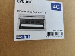 EVOLine Fliptop Push M Steckdose 3xT13 neu