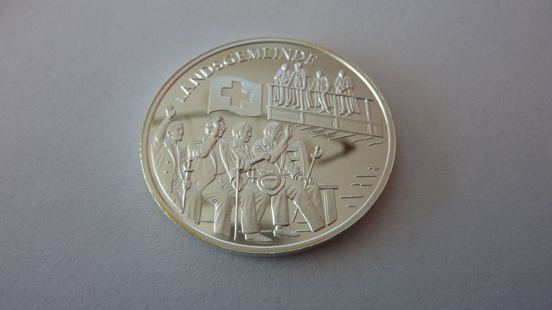 Médailles: Silbermedaille : Landsgemeinde , Volksbräuche ;PP – Neuf avec emballage d'origine à Birrwil par Schnaepli