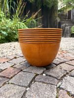Handgemachter Keramik Blumentopf ocker-braun Ø19cm