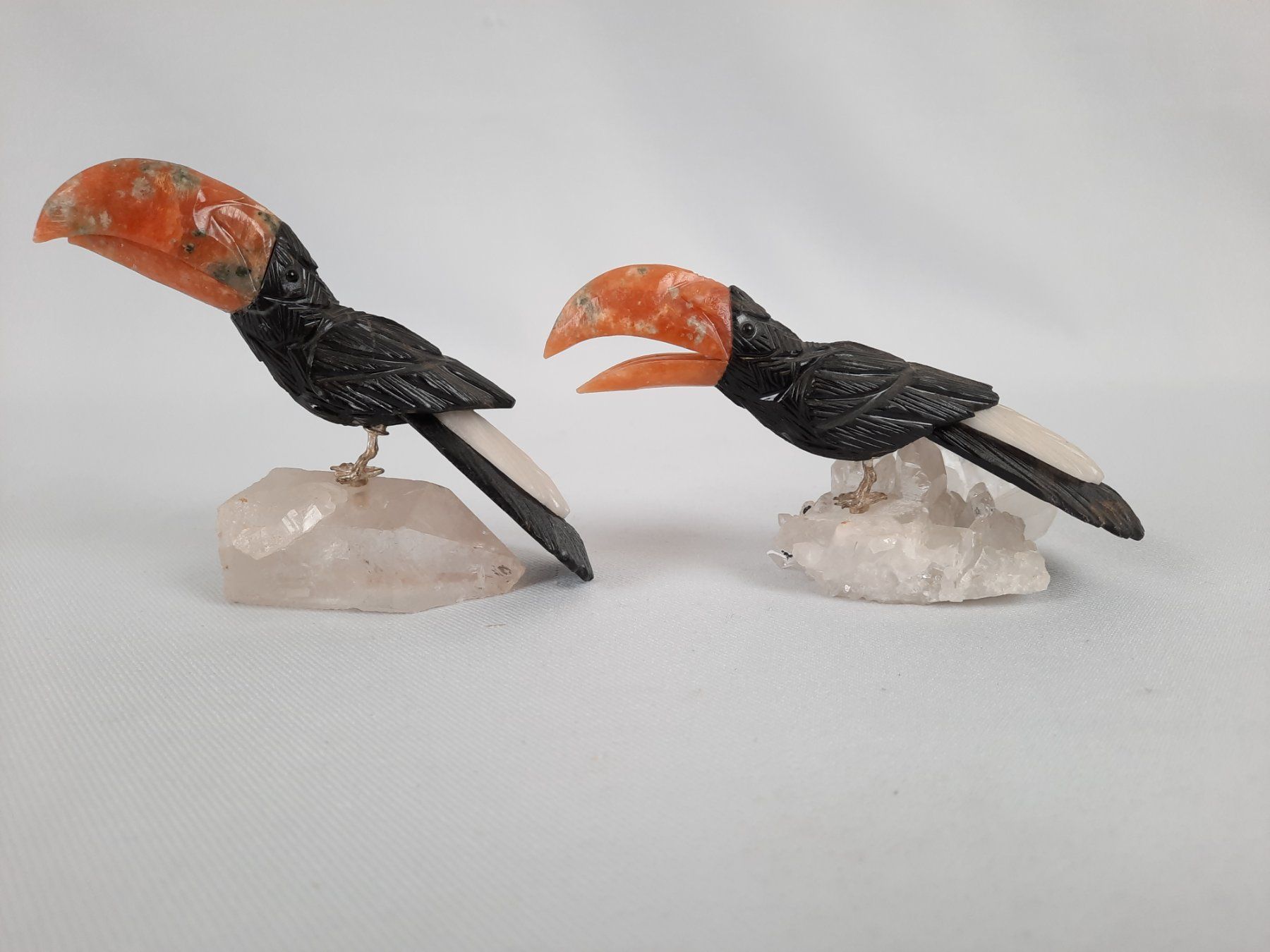 Minerali & Pietre curative: 2 Vögel auf Bergkristall – Usato da Beinwil am See venduto da Restwert_Beinwil 1
