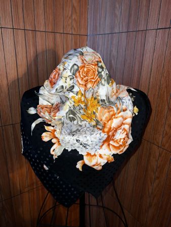 Vintage Tuch d’Este 85x85 Blumen elegant