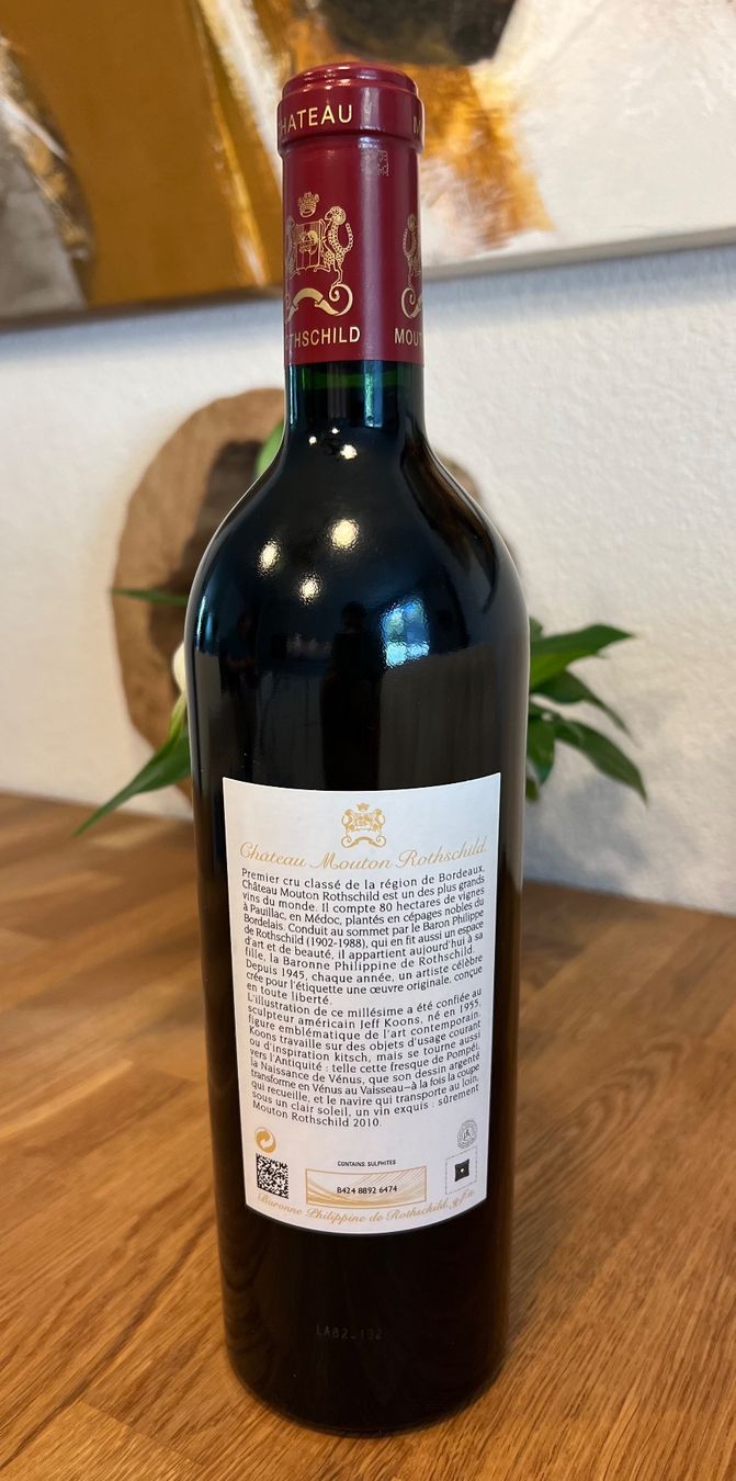 Mouton Rothschild Vino: 1 Fl. Mouton Rothschild 2010 – Nuovo e nell'imballaggio originale da Birmensdorf ZH venduto da Zielasco 1