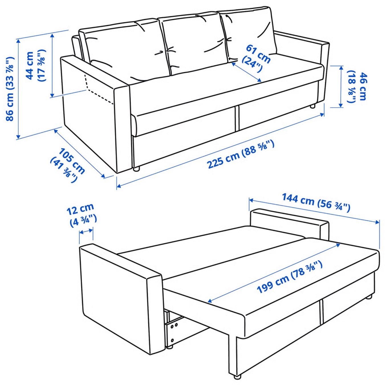 Ikea Sofas: Friheten 3er Bettsofa - Farbe Beige – D'occasion à Glattpark (Opfikon) par Fabiobuscheli 4