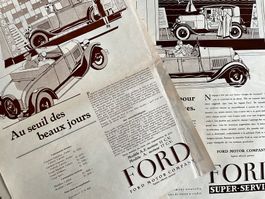Ford - 4 Alte Werbungen / Anciennes publicités 1929/33