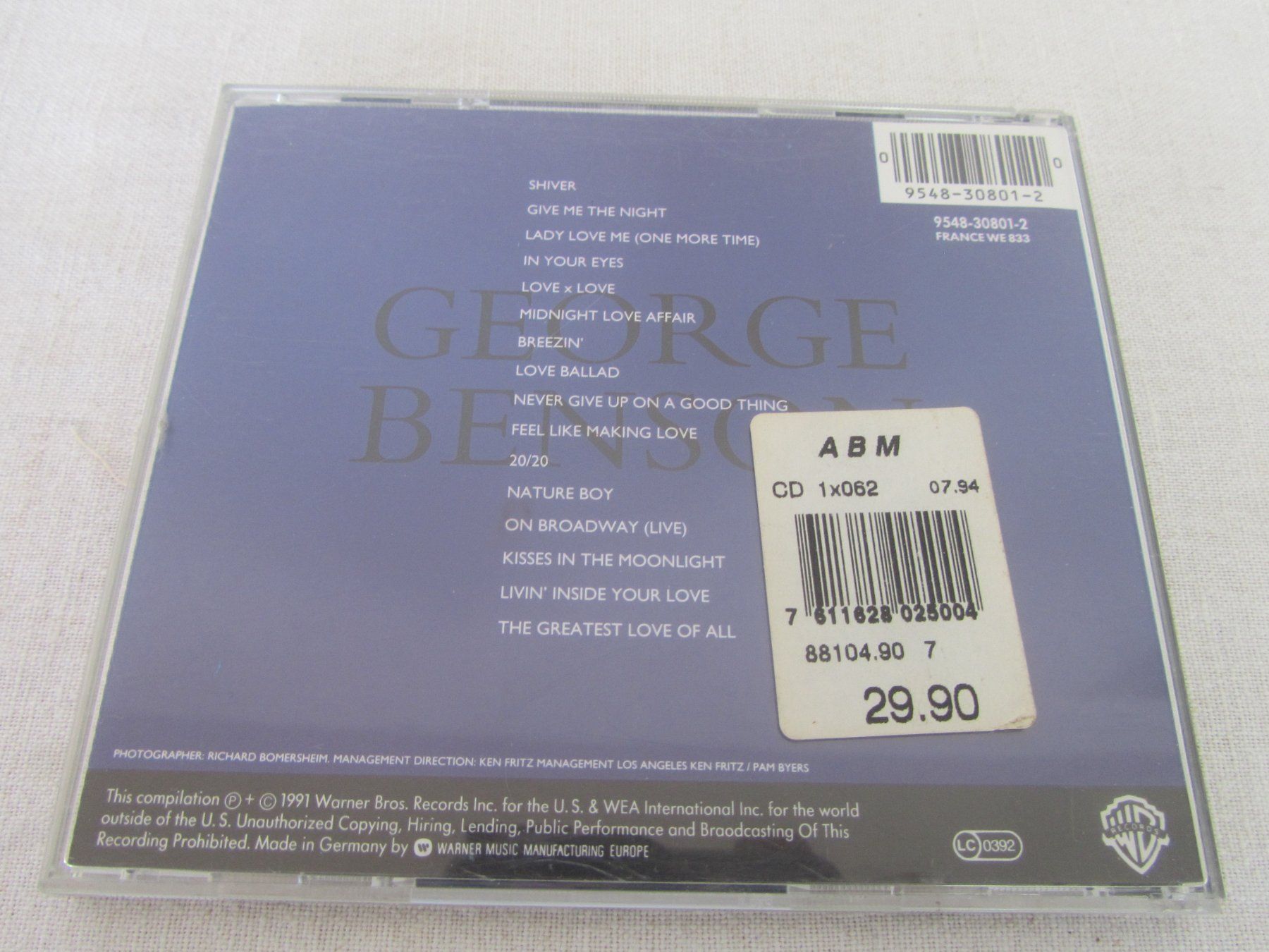 CD: George Benson - Midnight Moods CD – Usato da Seengen venduto da mikelele 1