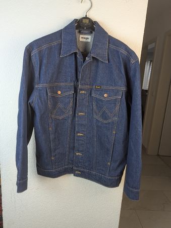 Wrangler Denim Jacket Dark Indigo Blue Earth Wash M/L