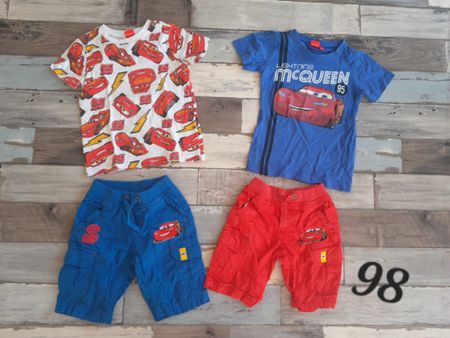 98 2x Cars Sommerset Gr. 98, Shirts & Shorts, rot/blau