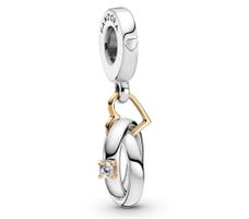 Original Pandora Clip Charm Bicolor Anhänger NP. 109.-
