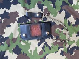 Vintage 80s Leather Wallet Harley Davidson 16x9 cm