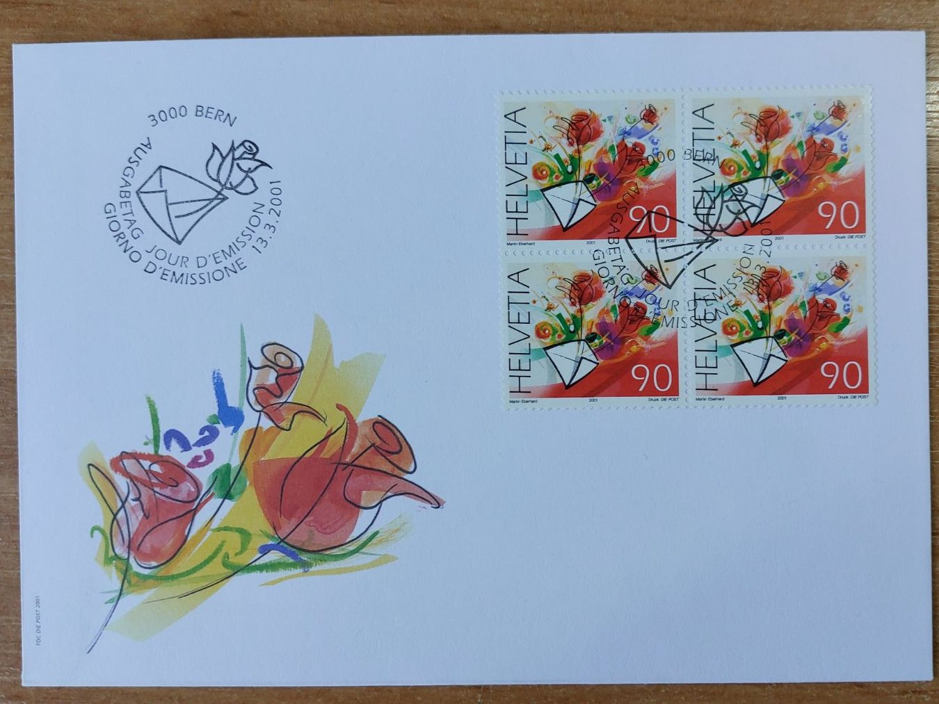 Tutti i francobolli: F1019 - FDC Félicitations B4 – Usato da Trélex venduto da Phil_Albert