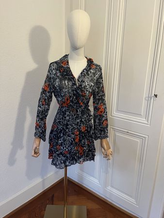 Iro Paris Silk Blend Floral Print Dress - Size 40