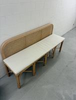 Tikamoon Rattan-Set: Sitzbank mit Kissen & Bettkopfteil