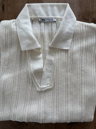 Herren Poloshirt Zara Creme Grösse M guter Zustand
