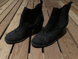 schwarze stieflette mit 7cm absatz gr.39