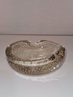 Vintage Murano Glas Aschenbecher mit Luftblasen  massiv !