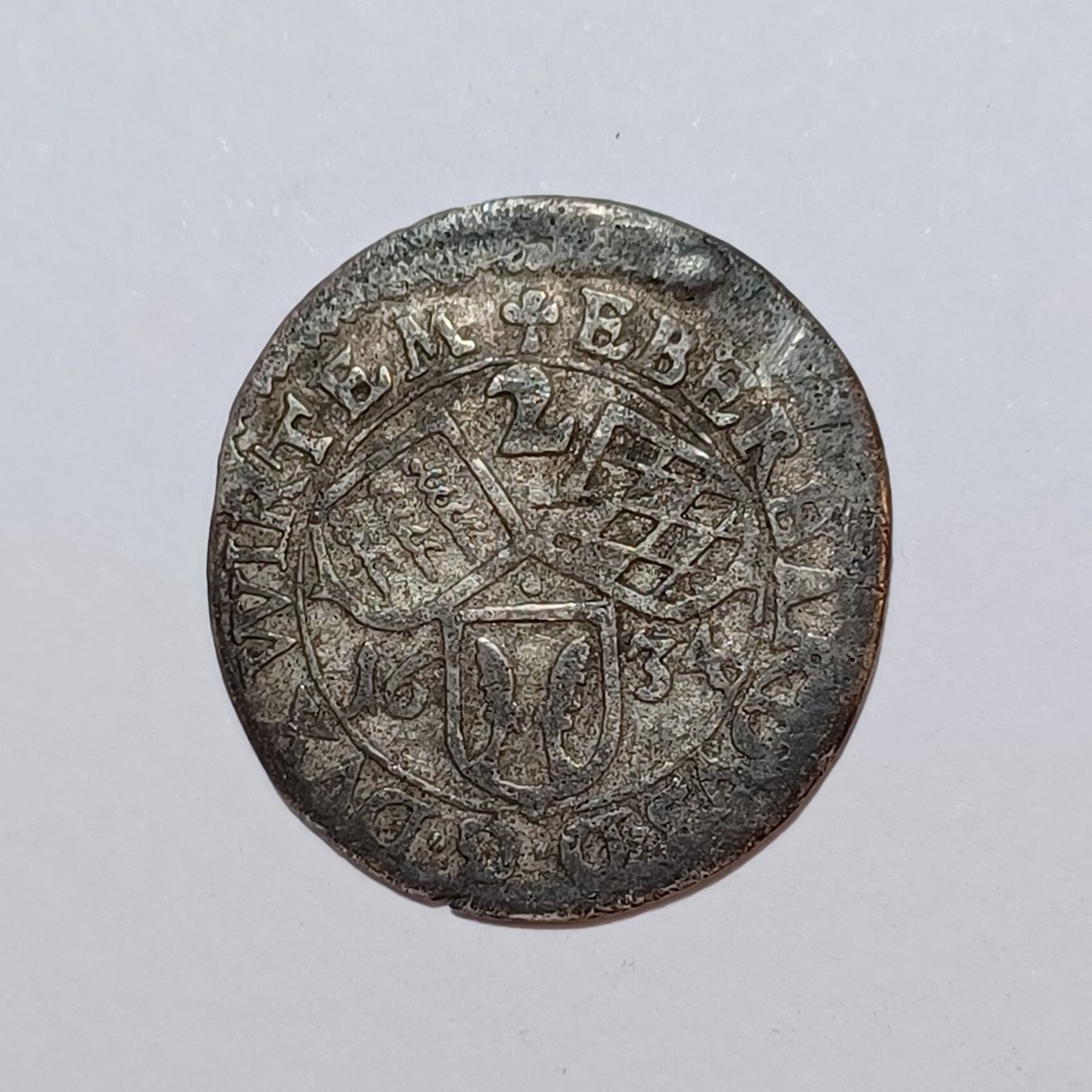 Tutti le monete: 2 Kreuzer 1634 Eberhard III. Württemberg s – Usato da Pfäffikon ZH venduto da Welt_Muenzen