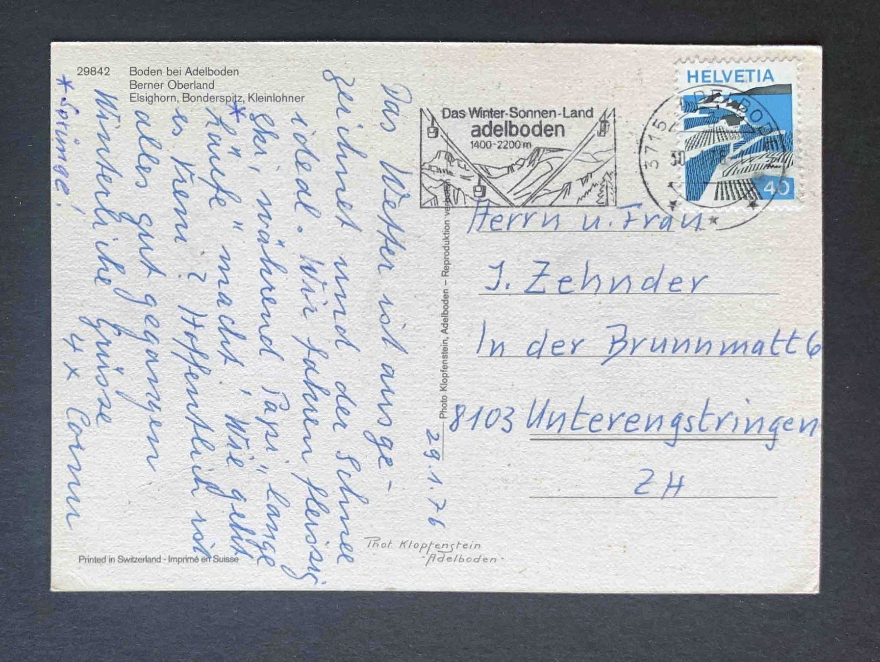 Cartoline postali: AK Boden bei Adelboden – Usato da Goldau venduto da artelier1 1