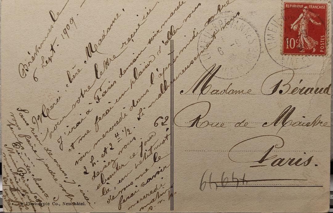 Cartoline postali: LE DAY - Chûte d'eau - 1909 – Usato da Delémont venduto da Domdom1 1