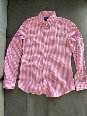 Damen Hemd Ralph Lauren kariert rosa weiss Neuwertig!🌸💕