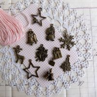 10x Weihnachten Charm Anhanger pendendifs Noel