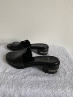 AQUATALIA: Neue lässige schwarze Sandale mit Silber-Kette 37