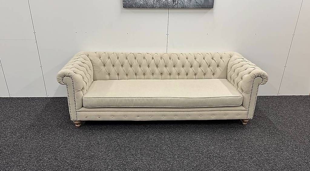 Divani: Chesterfield 3-er Sofa beige/creme – Usato da Münchenbuchsee venduto da Mekran 1