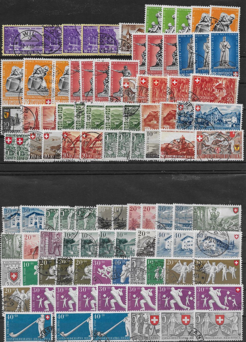 Tous les timbres: Lot Pro Patria Kat. ca 800.- – D'occasion à Hefenhofen par Richsalz