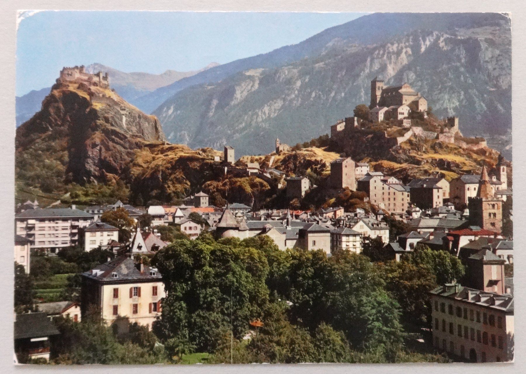 Cartoline postali: Sion, Tourbillon et Valère – Usato da Fétigny venduto da Billy2miny