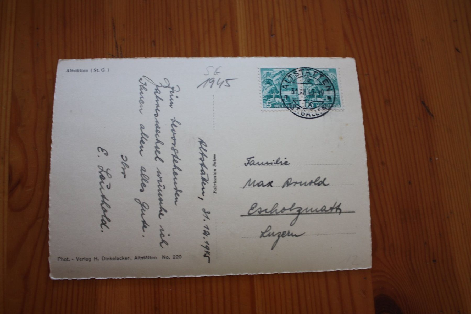 Cartoline postali: Altstätten Rheintal – Usato da Altstätten SG venduto da sulim 1