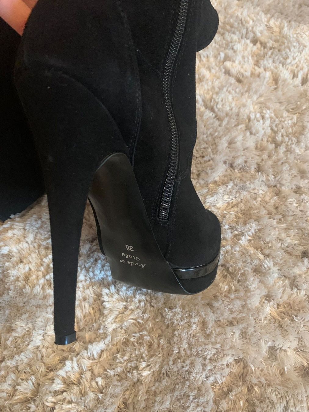 Scarpe da donna: Overknee Stiefel schwarz Leder 36 Plateau High Heel Neu – Nuovo (secondo la descrizione) da Zürich venduto da kka_7xrc 3