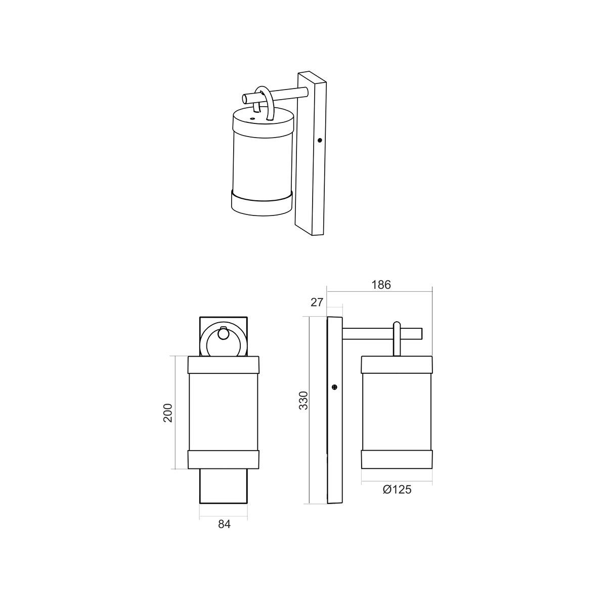 Lampade: Aussen Wandleuchte, IP44, 33 cm x 13 cm – Nuovo (secondo la descrizione) da Kreuzlingen venduto da Smart-Light 9