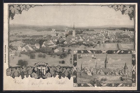Cartoline postali: AK Bülach, Totalansicht der Stadt, 1907 – Usato da Berlin venduto da bartko-reher