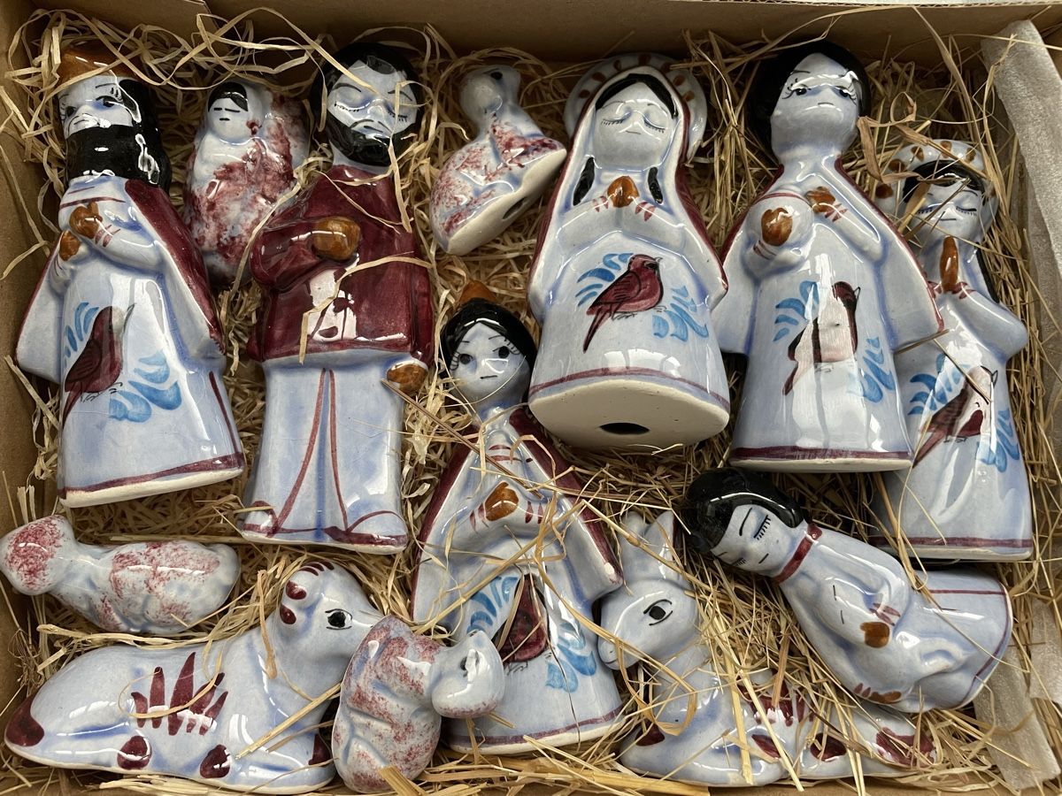 Figuren: Vintage Keramik Krippenfiguren blau weisse – Gebraucht aus Oberentfelden von vilibrand 1