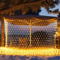 LED Vorhang Lichterkette 3x2m 200 LEDs Weiss Deko CH-Stecker
