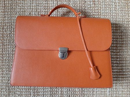 Melette orange 100%cuir